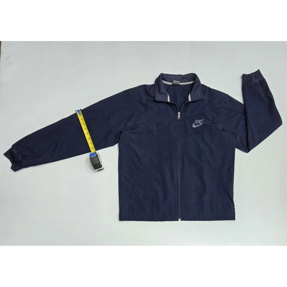 Nike Sportswear Navy Blue Full Zip Track Jacket Mens Lrg Mesh Lined Windbreaker